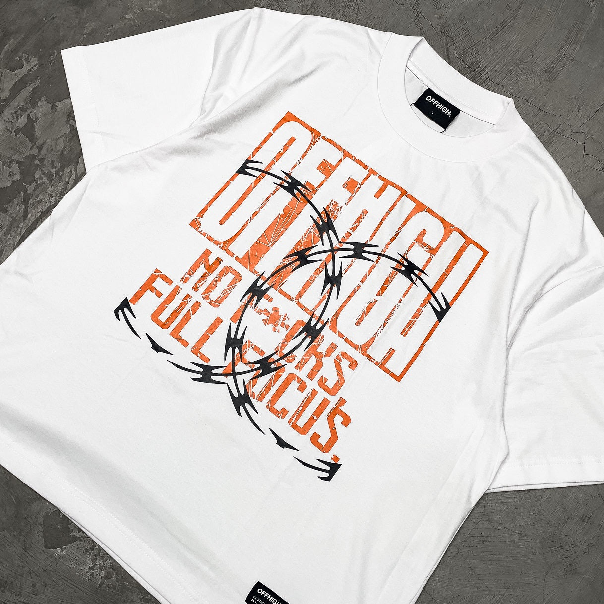 OFFHIGH FOCUS WHITE TSHIRT