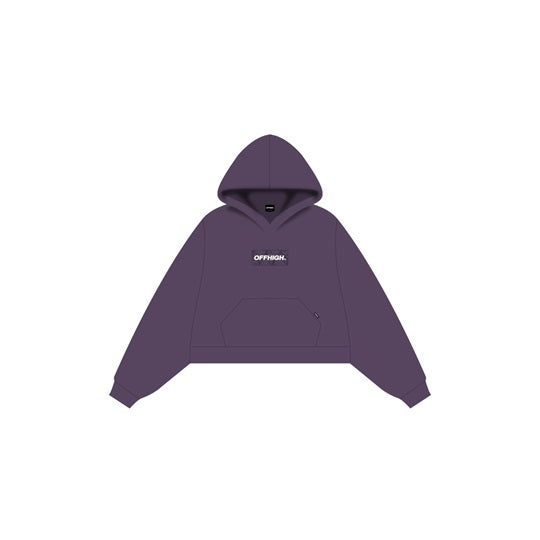 OFFHIGH PAISLEY BOXED PURPLE HOODIE