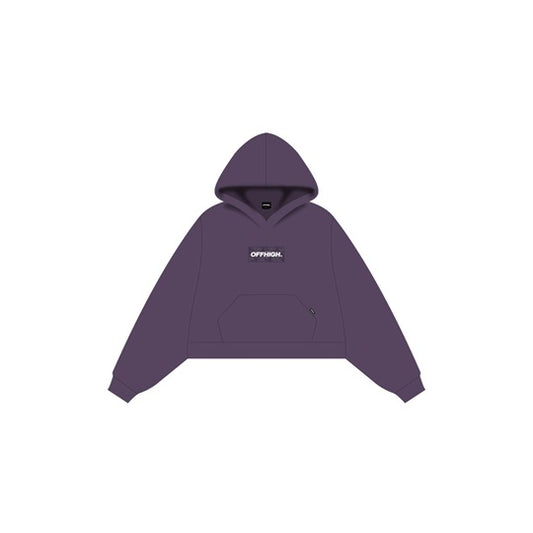 OFFHIGH PAISLEY BOXED PURPLE HOODIE