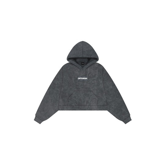 OFFHIGH PAISLEY BOXED ACID WASHED HOODIE
