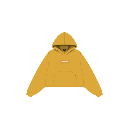 OFFHIGH PAISLEY BOXED YELLOW HOODIE