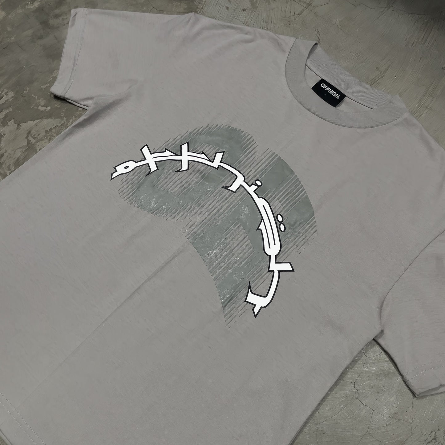 OFFHIGH UPRISE GRAY TSHIRT