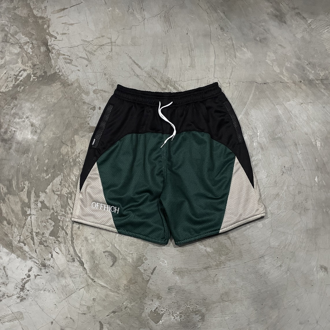 OFFHIGH OXY GREEN MESH SHORT