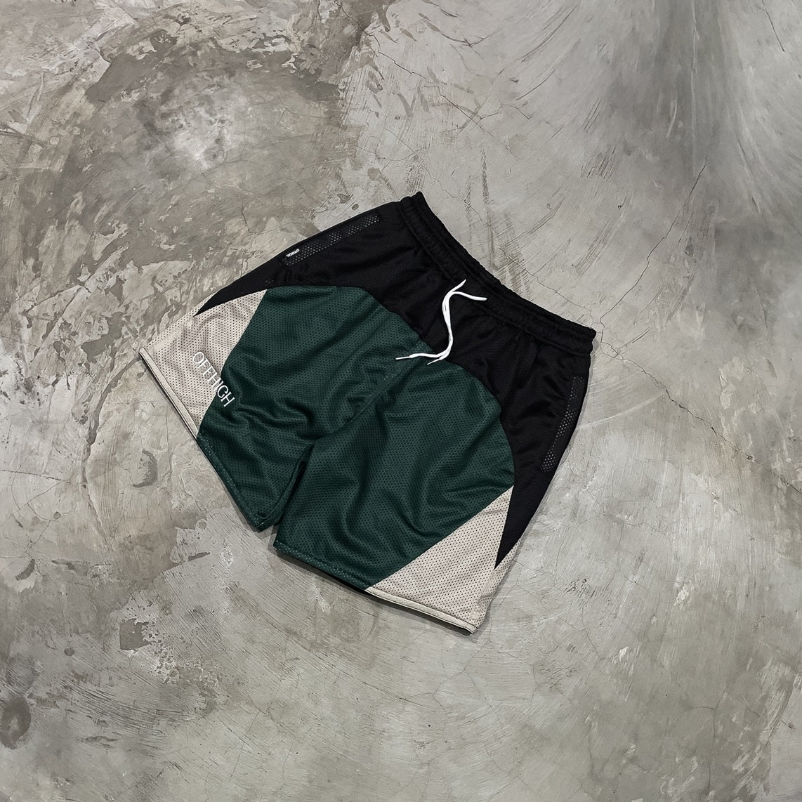 OFFHIGH OXY GREEN MESH SHORT