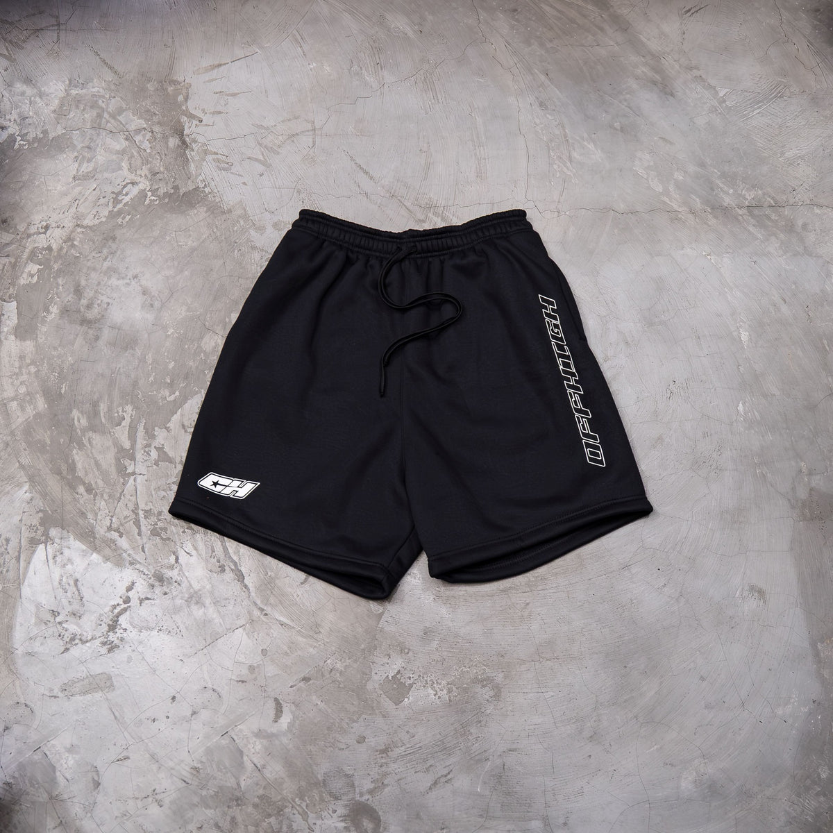OFFHIGH LAID BACK BLACK SWEAT SHORTS