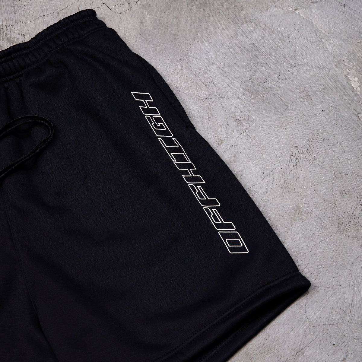OFFHIGH LAID BACK BLACK SWEAT SHORTS