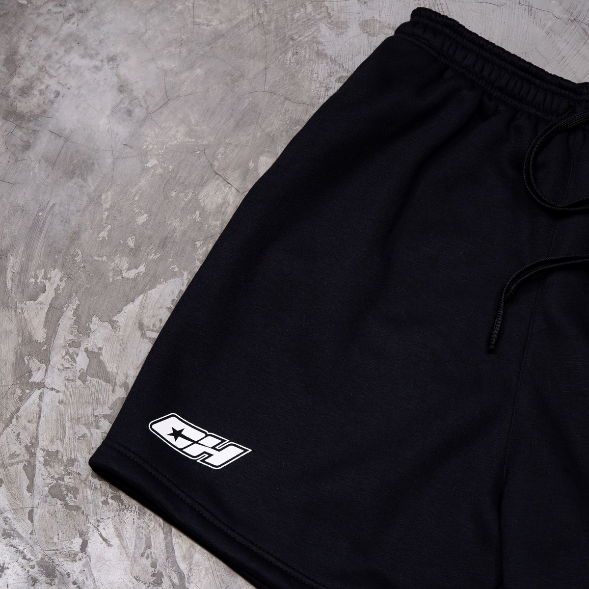 OFFHIGH LAID BACK BLACK SWEAT SHORTS