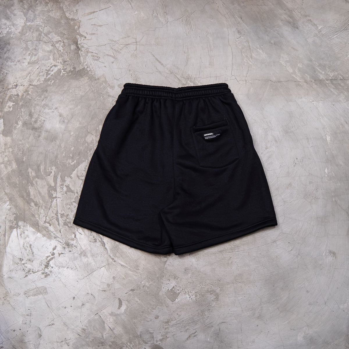 OFFHIGH LAID BACK BLACK SWEAT SHORTS