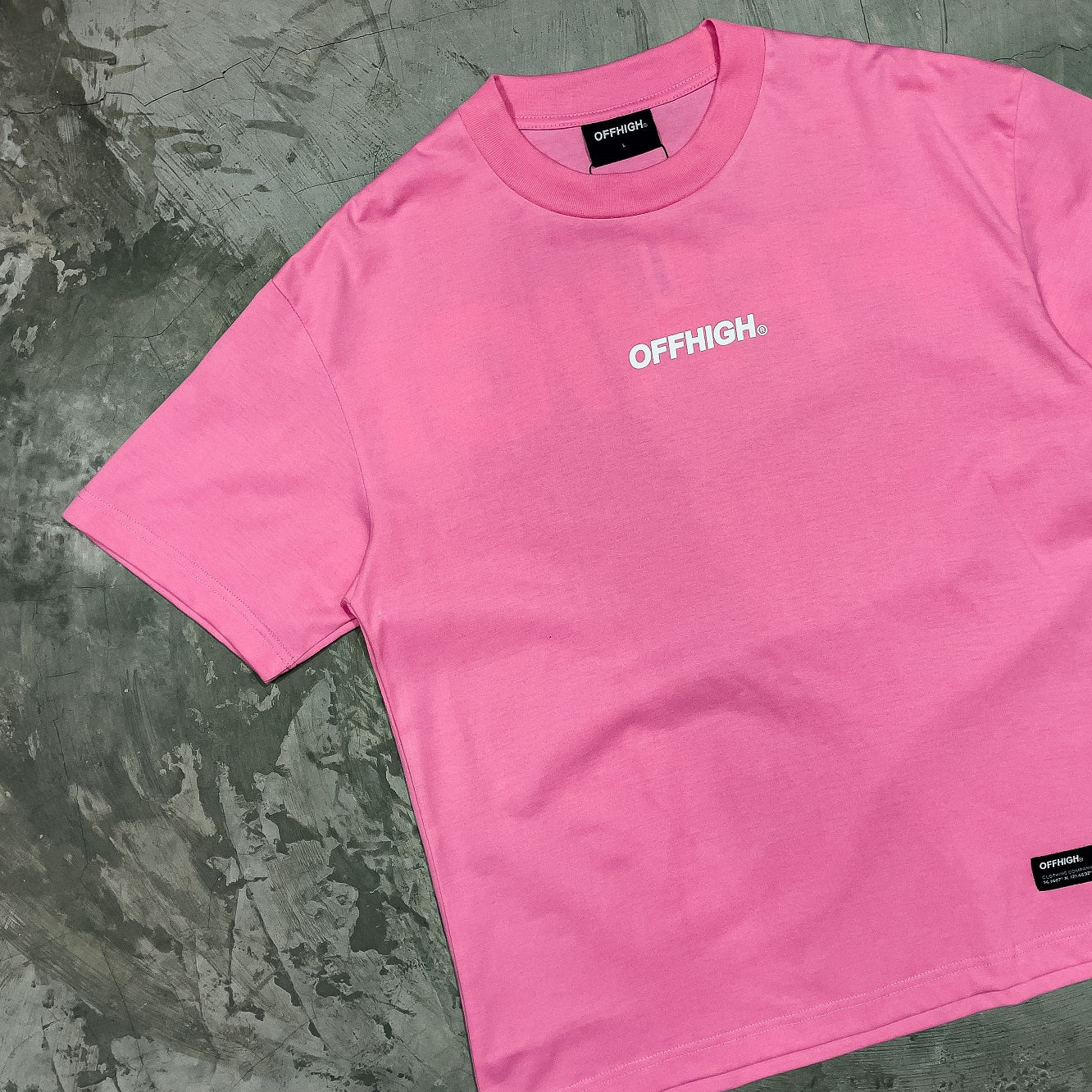 OFFHIGH BIG LOGO PINK TSHIRT