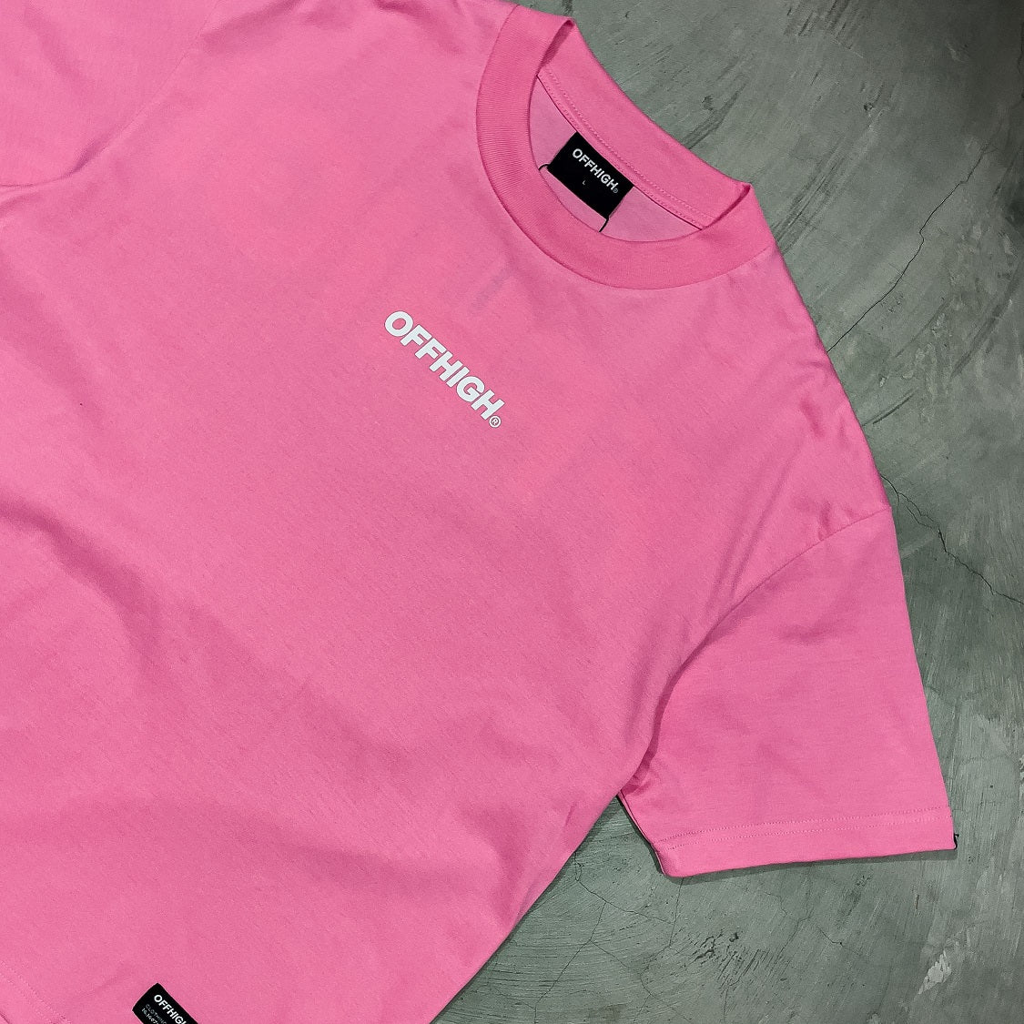 OFFHIGH BIG LOGO PINK TSHIRT