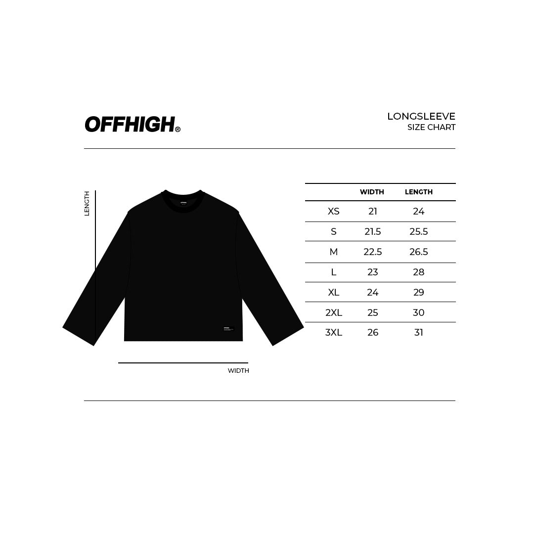 OFFHIGH MAXIMAL BLACK LONGSLEEVE JERSEY
