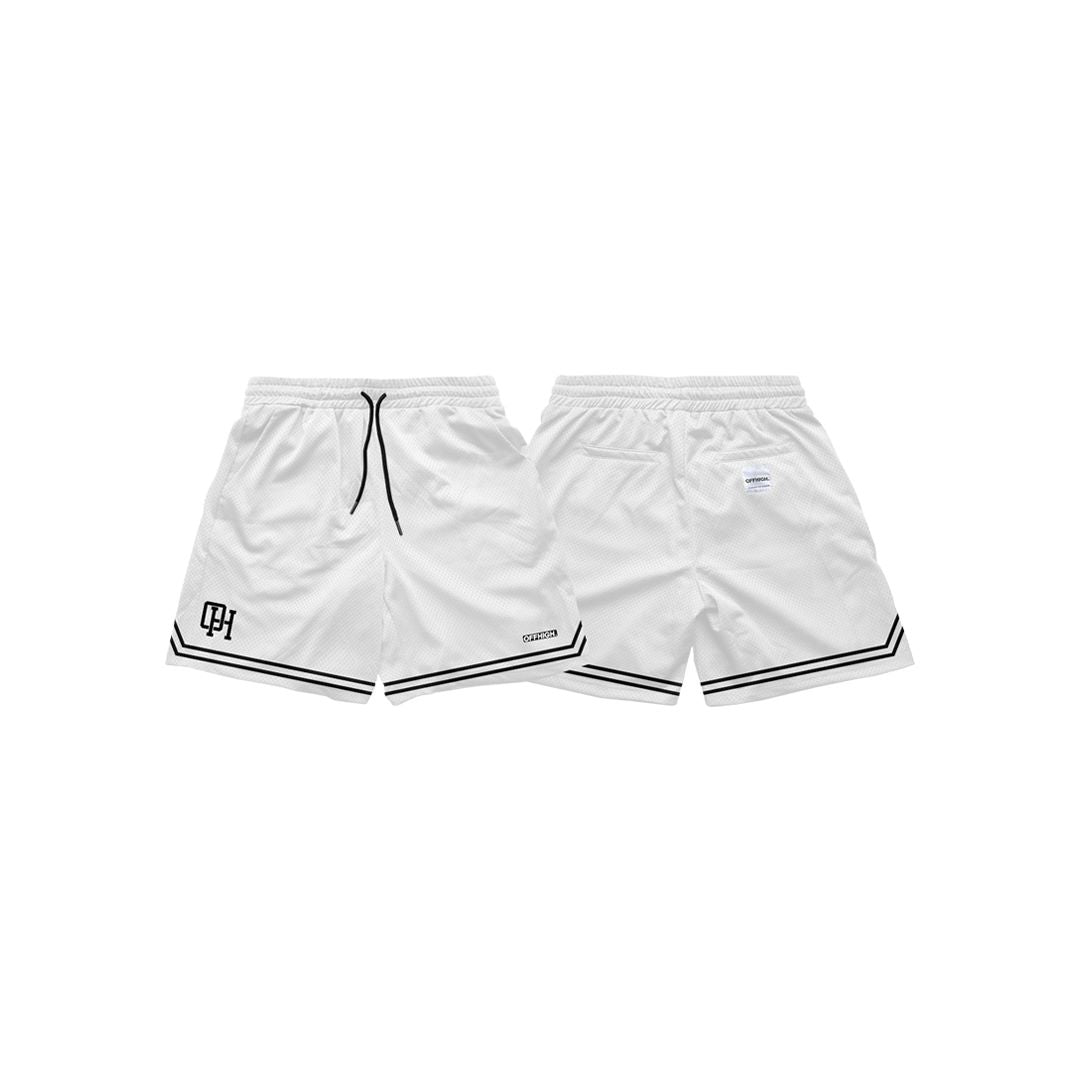 OFFHIGH UNFUSSY WHITE MESH SHORT