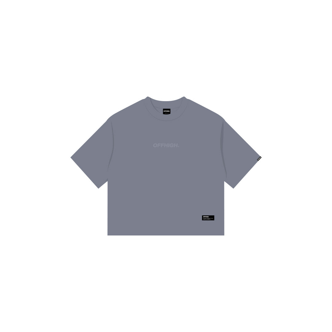 OFFHIGH SHADOW THREAD GRAY TSHIRT (BOXY FIT)