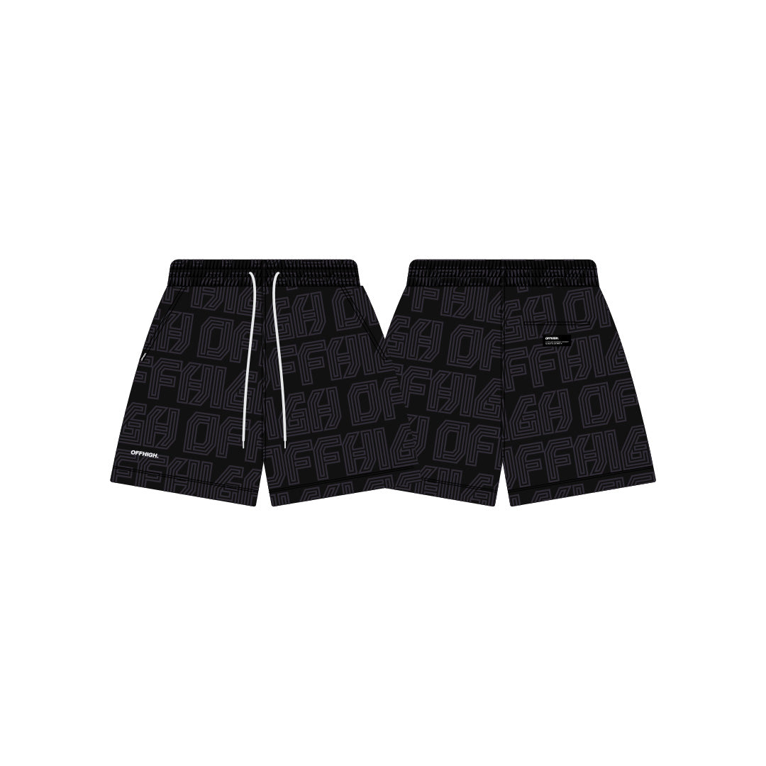 OFFHIGH HEX BLACK MESH SHORT