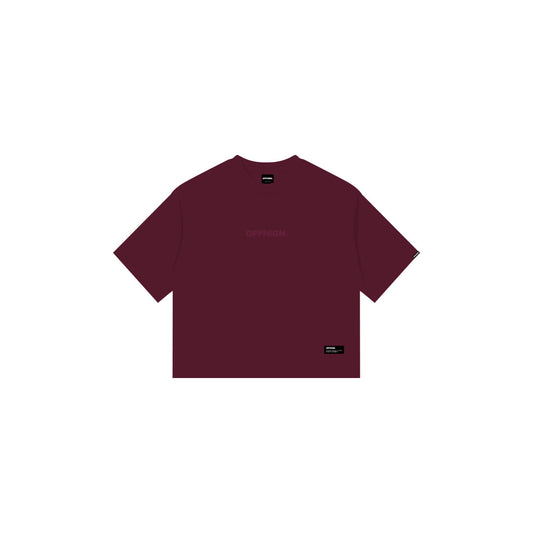 OFFHIGH SHADOW THREAD MAROON TSHIRT (BOXY FIT)