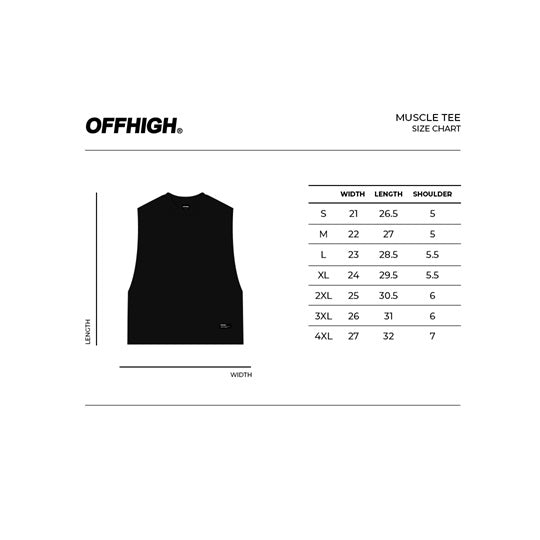OFFHIGH EVENFALL GRAY ORANGE MUSCLE TEE JERSEY