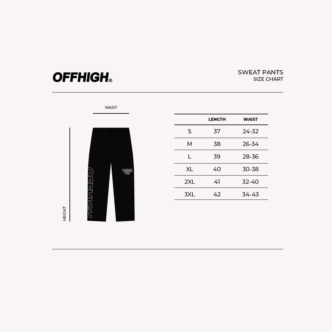OFFHIGH CONVEX BLACK SWEAT PANTS