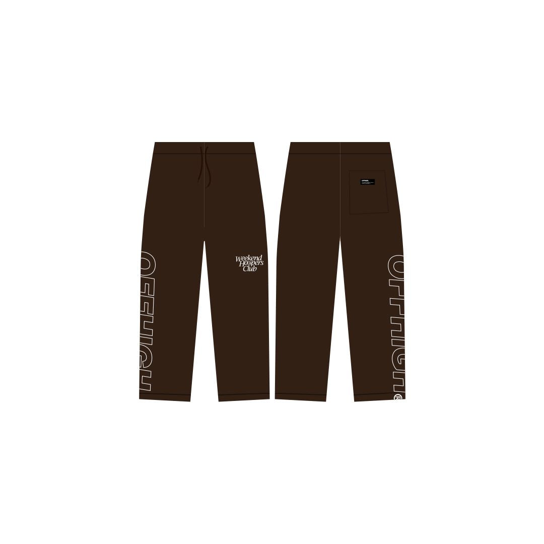 OFFHIGH WHC BROWN TRACK PANTS