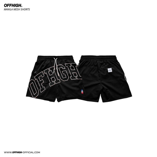 OFFHIGH MNL ARCH MESH SHORTS - BLACK