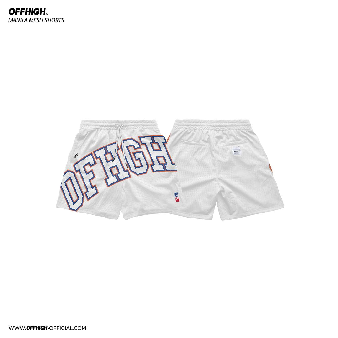 OFFHIGH MNL ARCH MESH SHORTS - WHITE