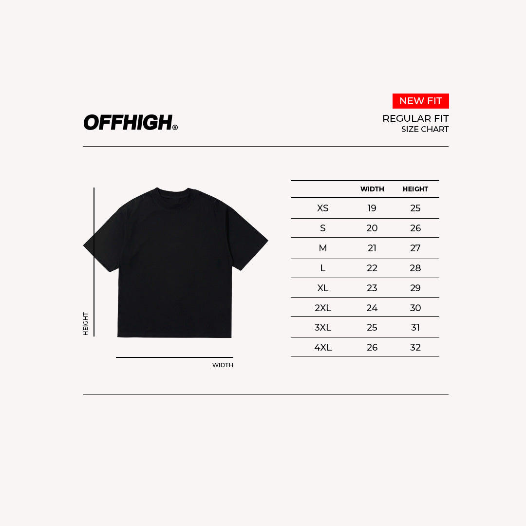 OFFHIGH BACKING DOWN BLACK TSHIRT