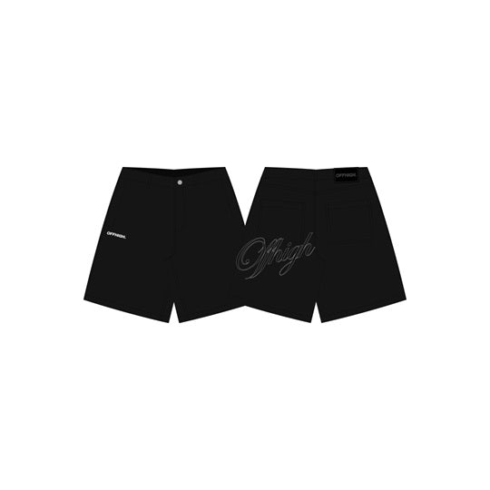 OFFHIGH STITCHY TWILL BLACK SHORT