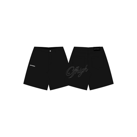 OFFHIGH STITCHY TWILL BLACK SHORT