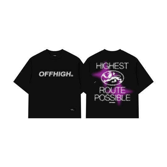 OFFHIGH ROUTE BLACK TSHIRT