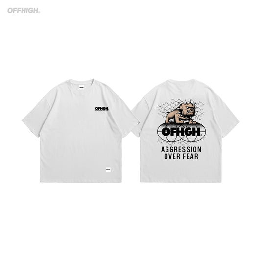 OFFHIGH AGGRESSION WHITE TSHIRT