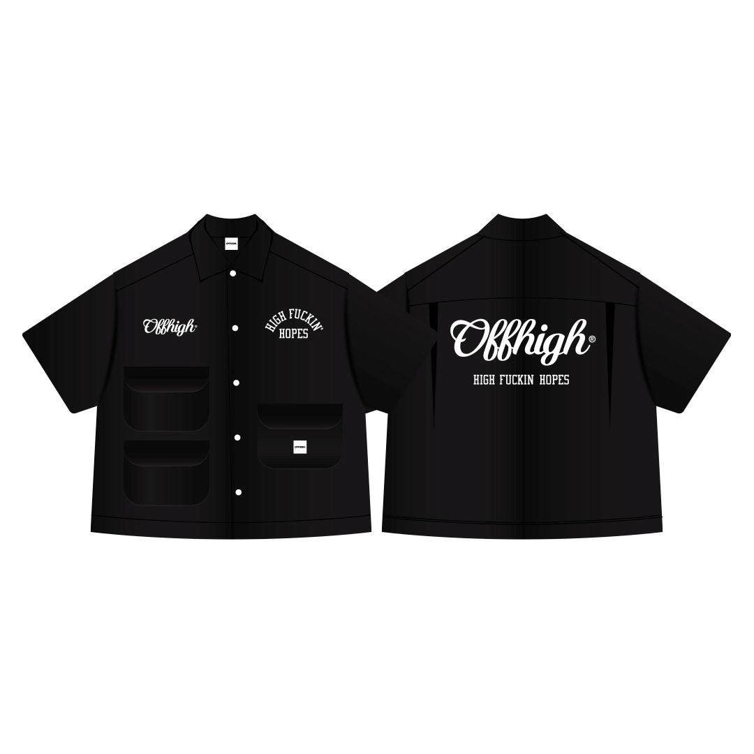 OFFHIGH HIGH HOPES WORKWEAR BLACK POLO