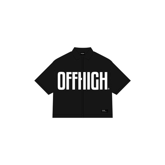 OFFHIGH REVEL FULL ZIP BLACK POLO