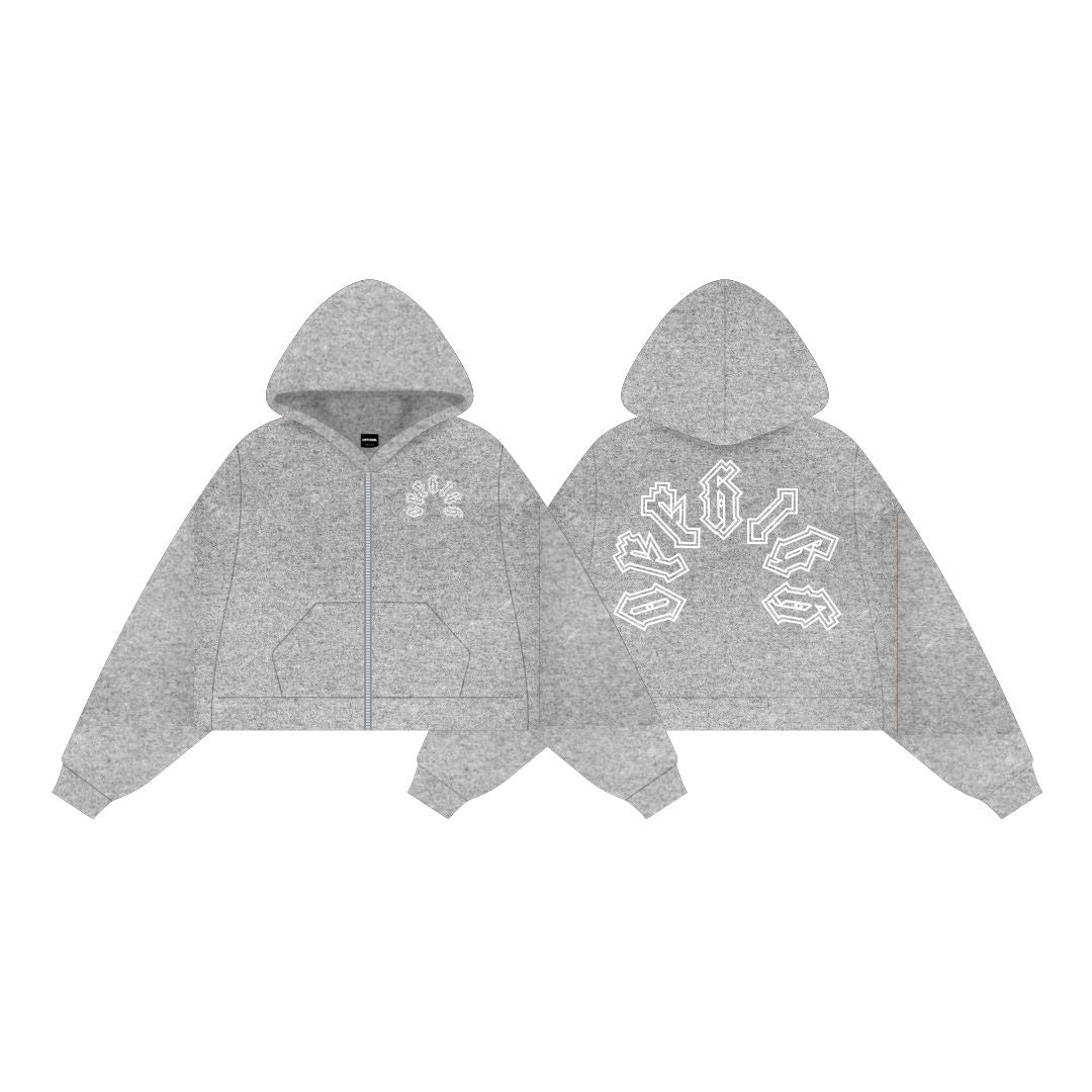 OFFHIGH CONVEX GRAY FULLZIP JACKET