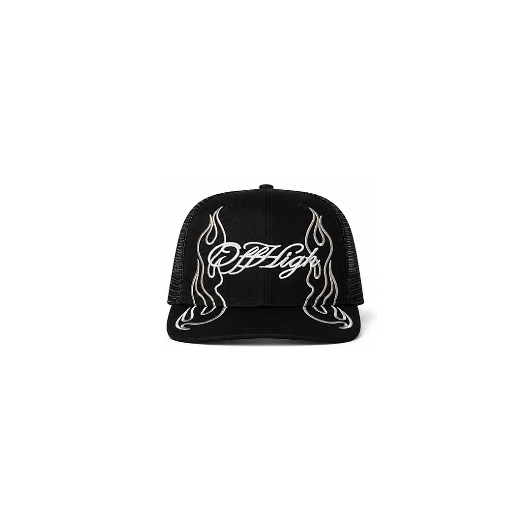 OFFHIGH FLAMES BLACK TRUCKER CAP
