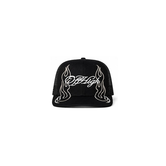 OFFHIGH FLAMES BLACK TRUCKER CAP