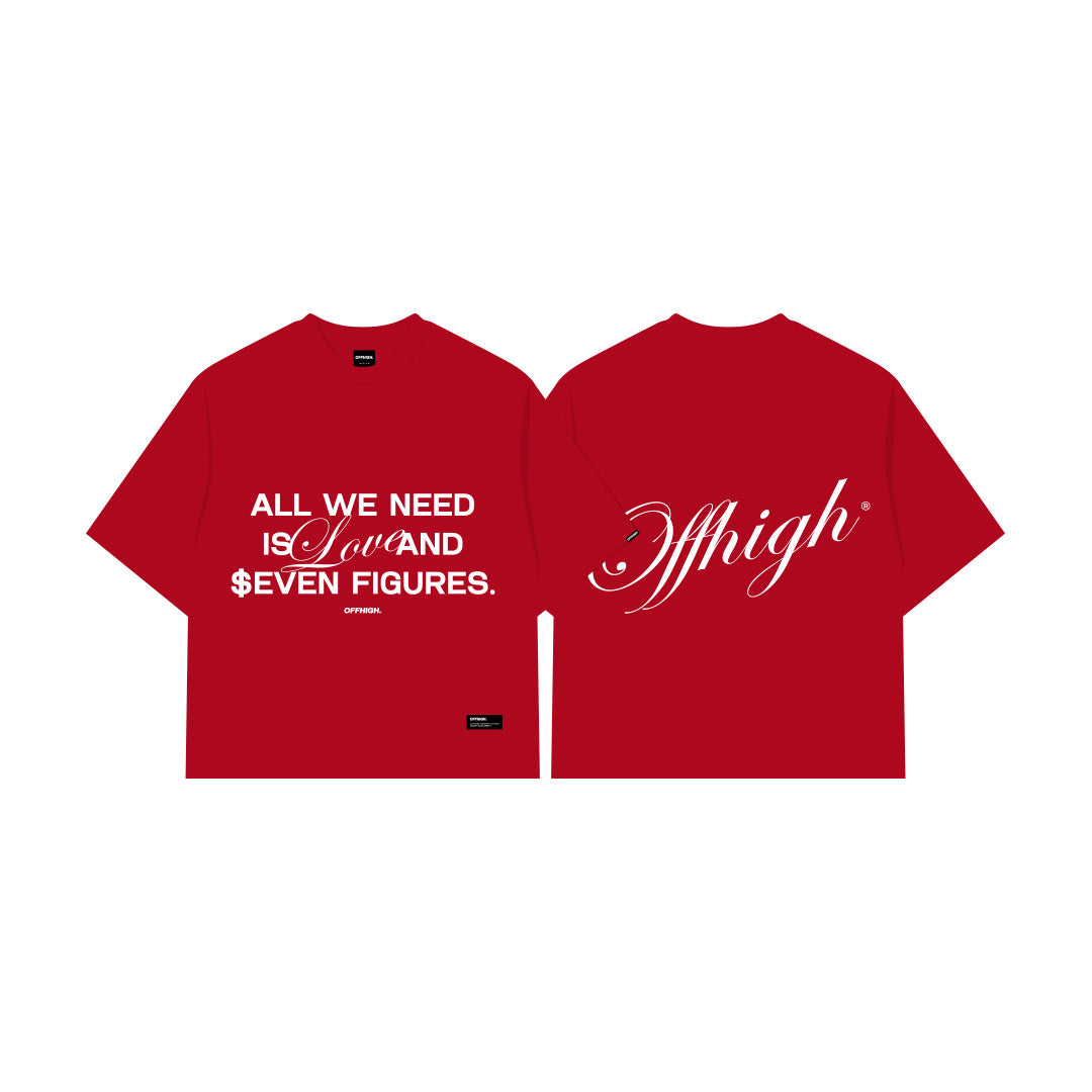 OFFHIGH  7 FIGS RED TSHIRT