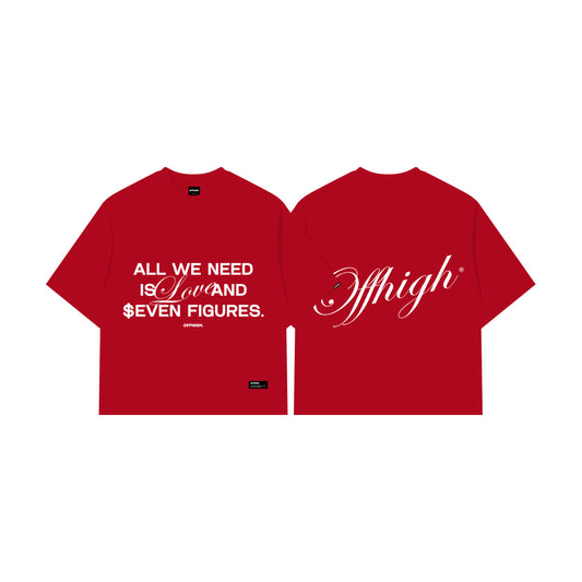 OFFHIGH  7 FIGS RED TSHIRT