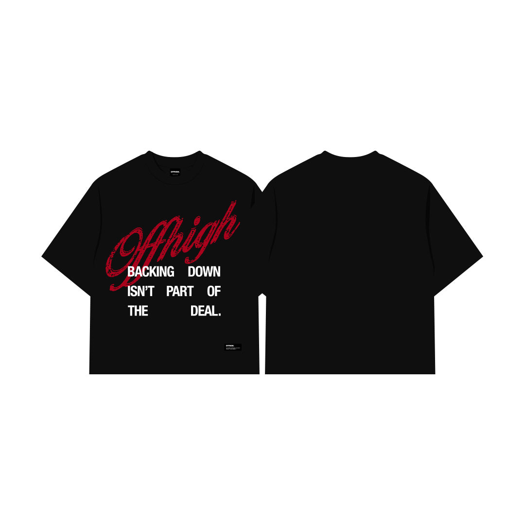 OFFHIGH BACKING DOWN BLACK TSHIRT