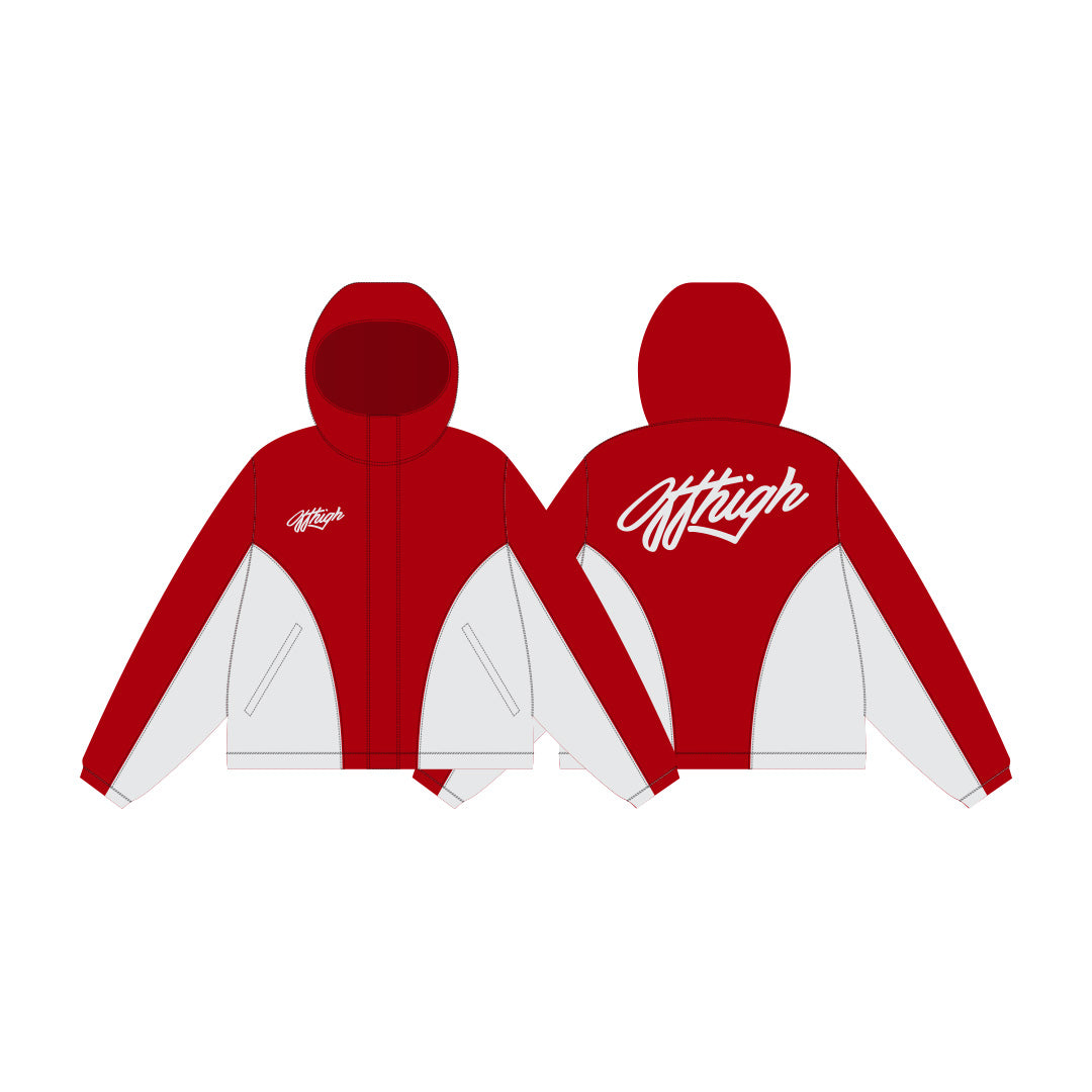 OFFHIGH BONE DRY RED WINDBREAKER