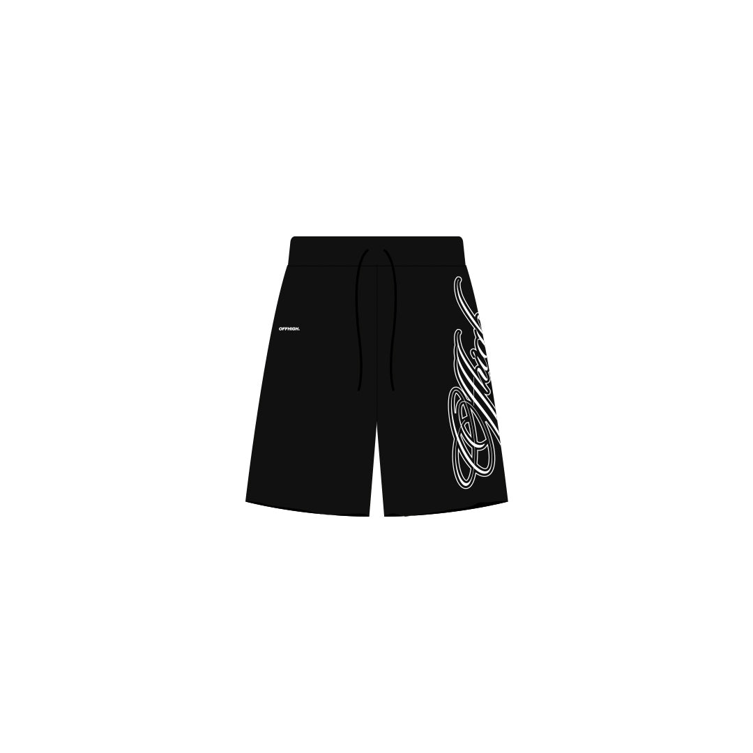 OFFHIGH SIGNED BLACK SWEATSHORTS