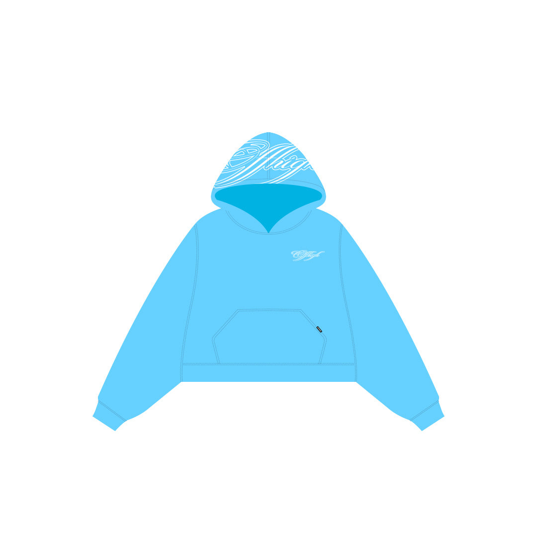 OFFHIGH SIGNED BLUE HOODIE