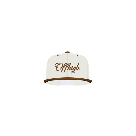 OFFHIGH CURSIVE BASEBALL WHITE CAP