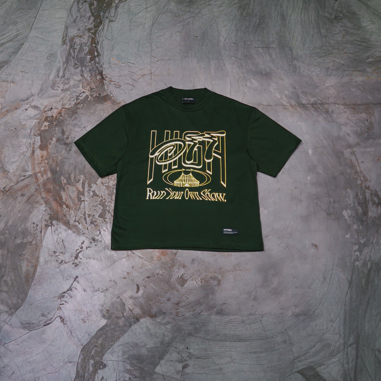 OFFHIGH SPOTLIGHT MOSS GREEN TSHIRT