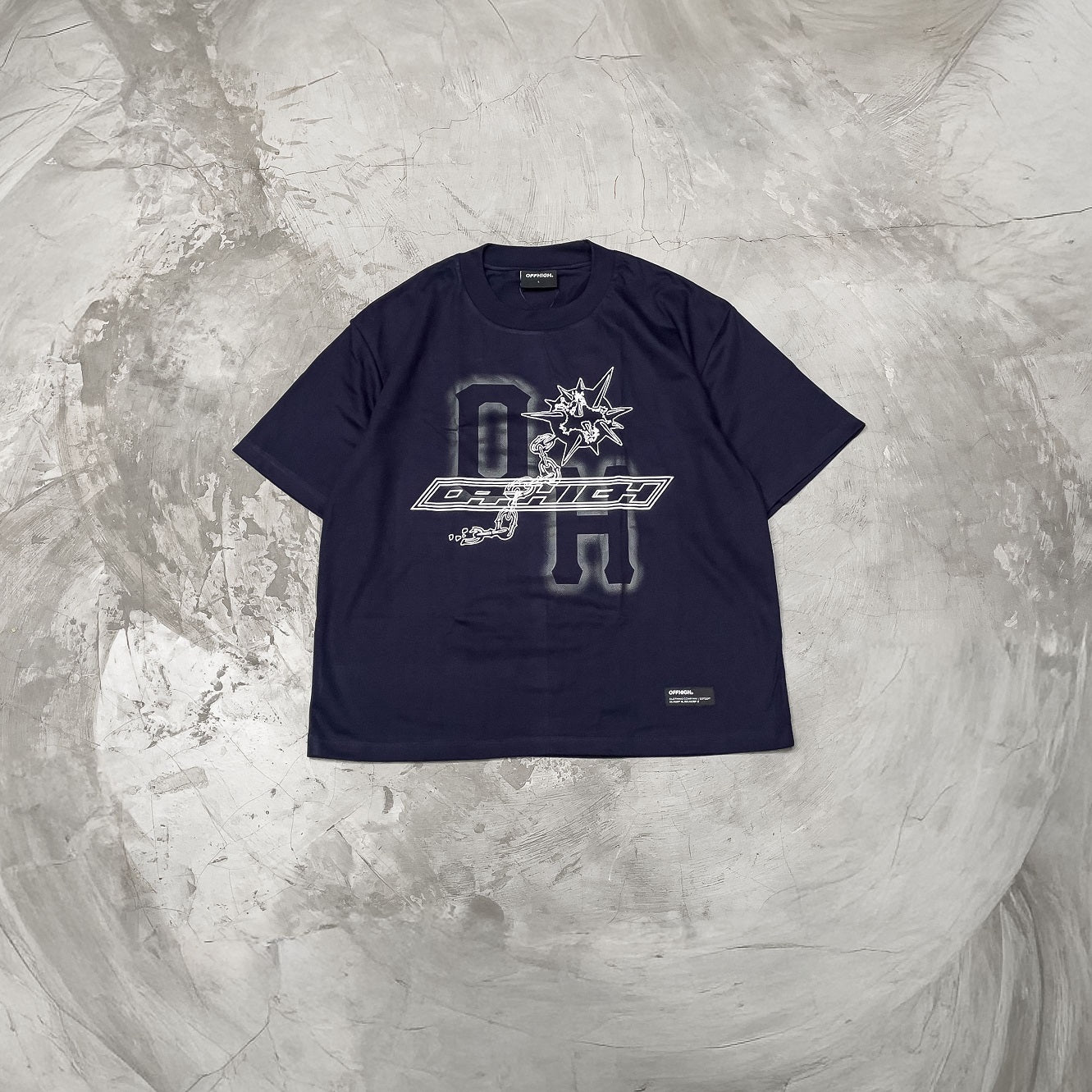 OFFHIGH SPUNK NAVY BLUE TSHIRT