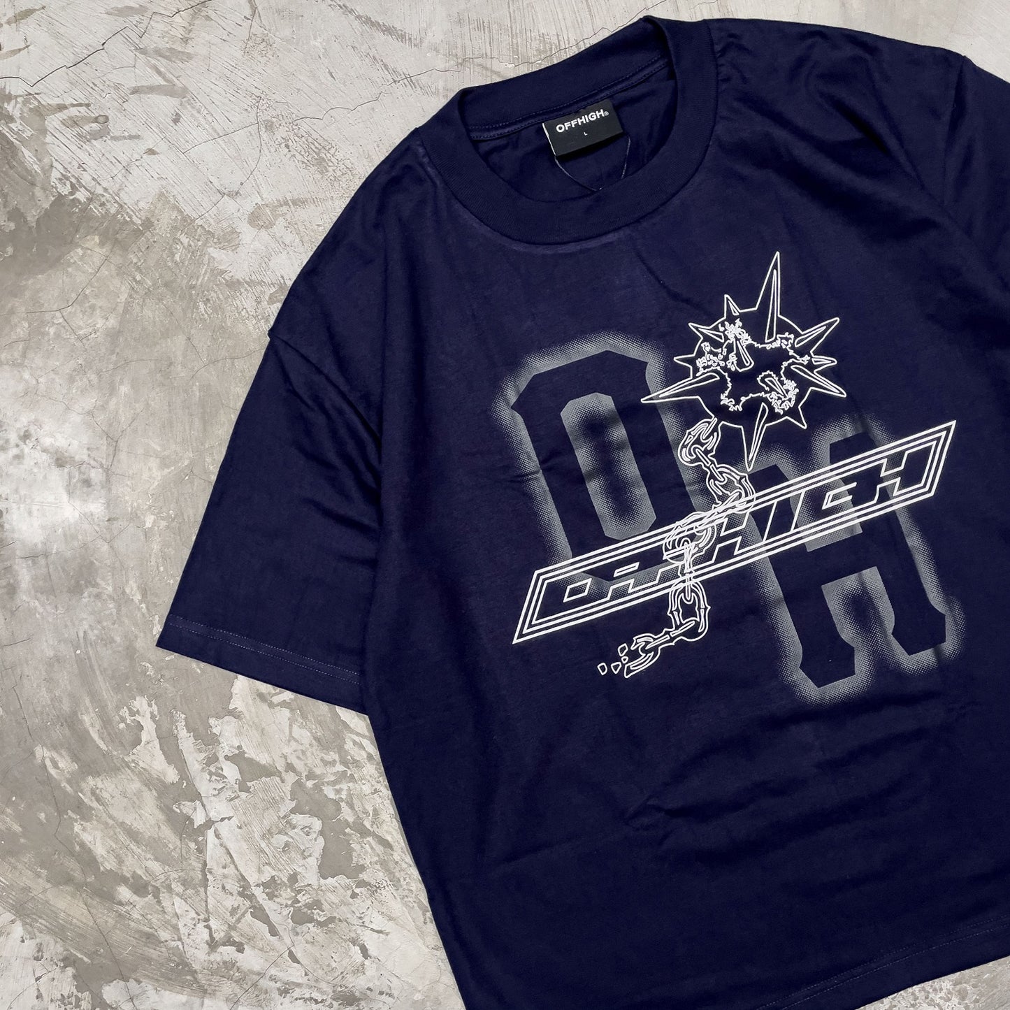 OFFHIGH SPUNK NAVY BLUE TSHIRT