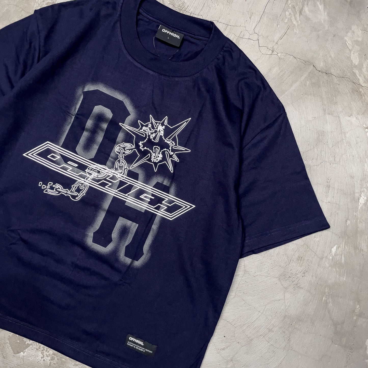OFFHIGH SPUNK NAVY BLUE TSHIRT