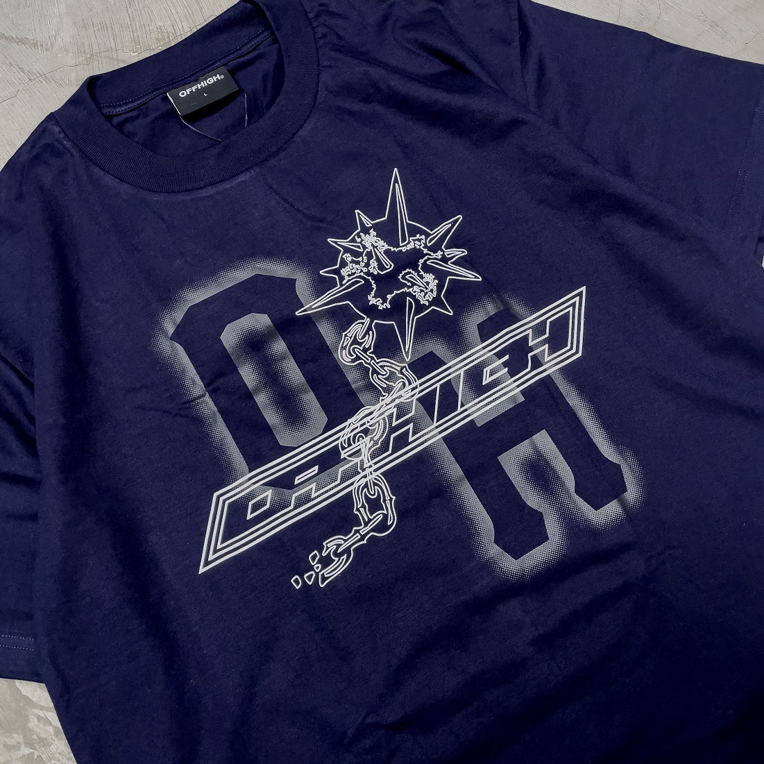 OFFHIGH SPUNK NAVY BLUE TSHIRT