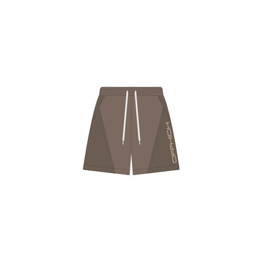 OFFHIGH TRACKS BROWN SWEATSHORTS