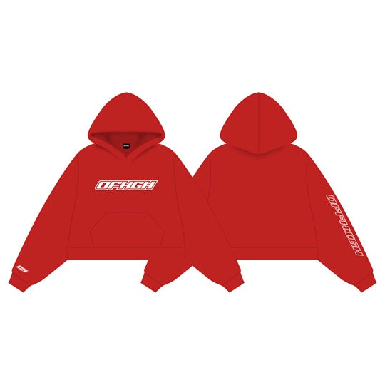 OFFHIGH LAID BACK RED HOODIE