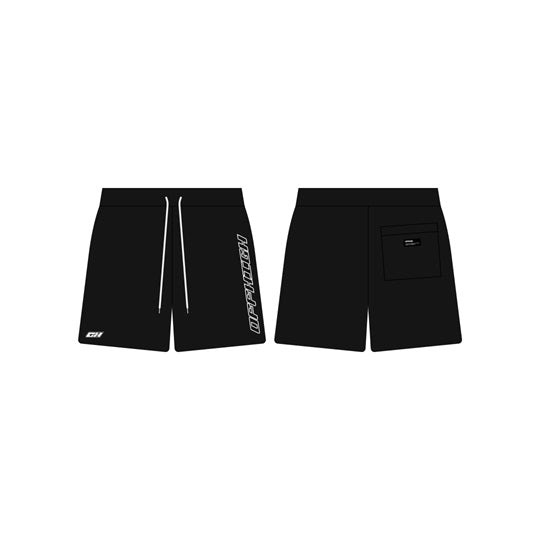 OFFHIGH LAID BACK BLACK SWEAT SHORTS