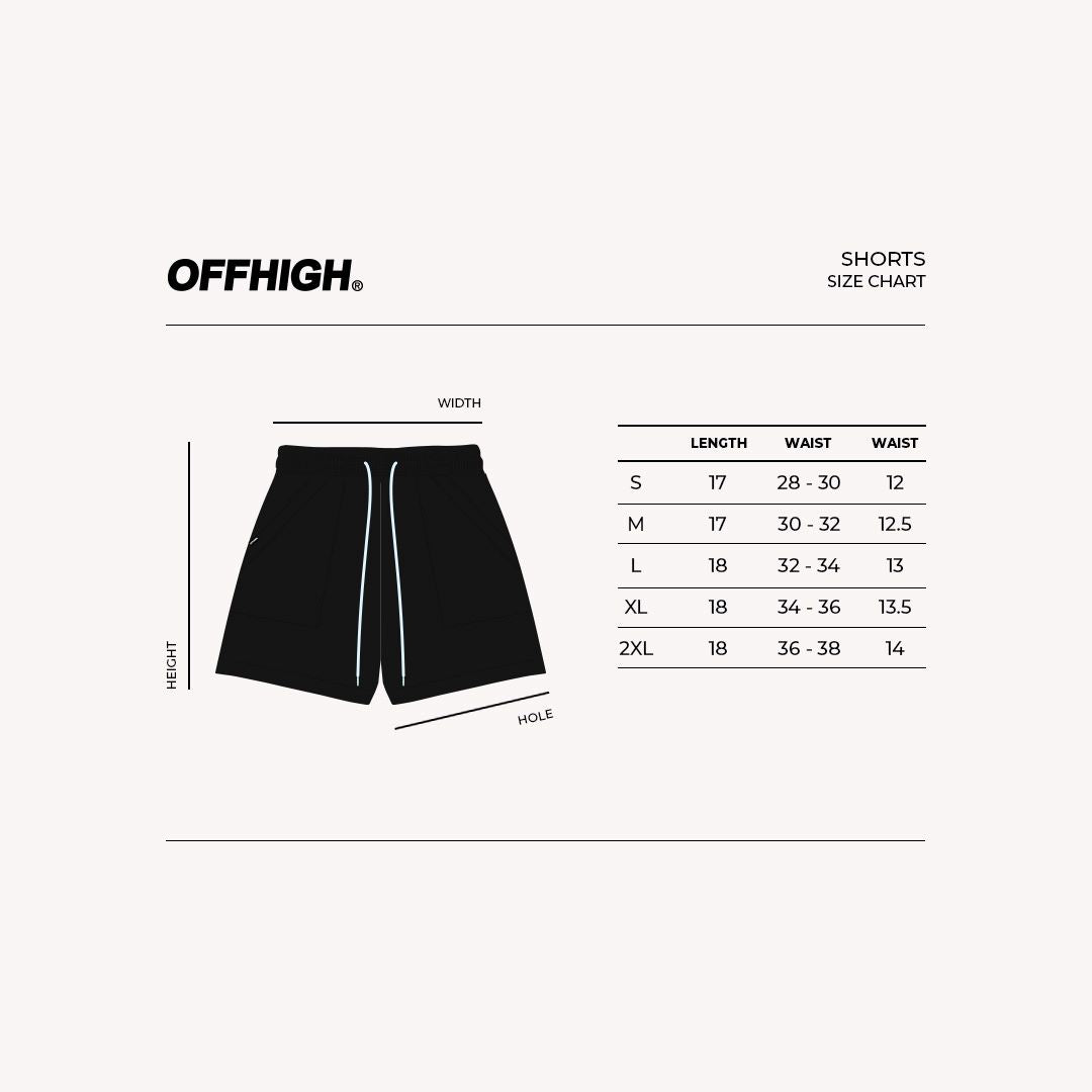 OFFHIGH RANGE BLACK SHORTS